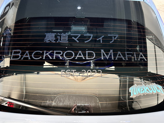 Backroad Mafia Rear Windshield Banner